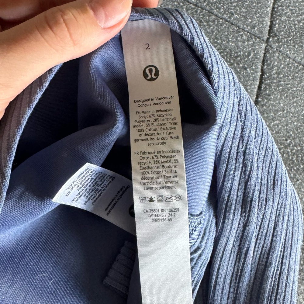 Lululemon Light Blue Ribbed Tank Top! - Picture 4 of 5